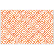 Handpainted Lattice Tangerine Placemats