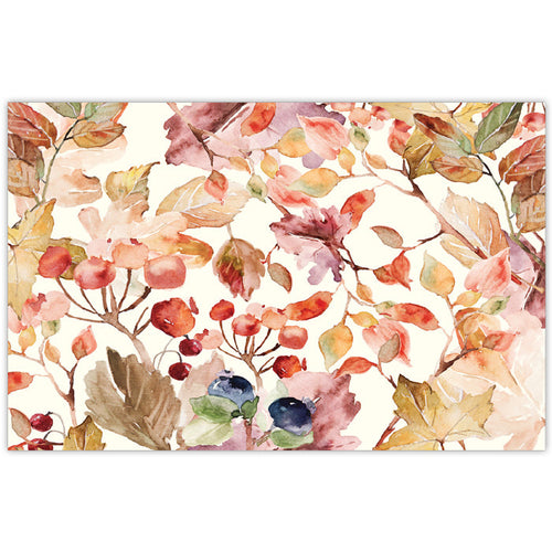 Watercolor Colorful Leaves Placemats