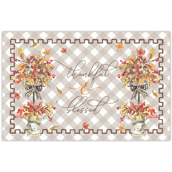 Thankful & Blessed Fall Topiaries Placemats
