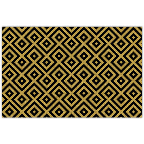 Black And Gold Graphic Design Placemat