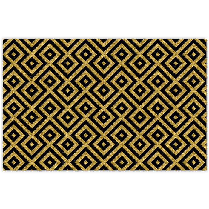 Black And Gold Graphic Design Placemat