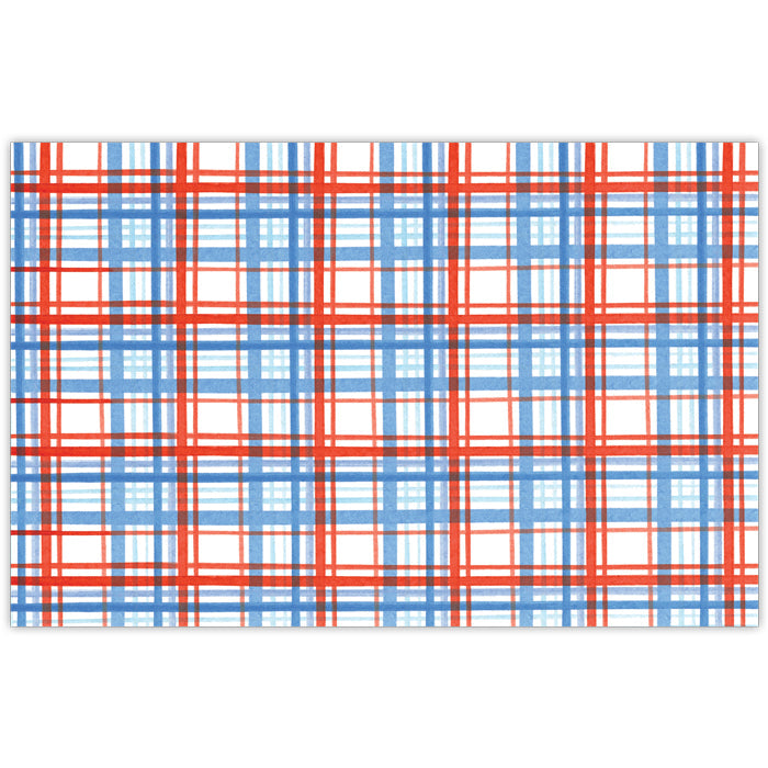 Red White & Blue Plaid Placemats
