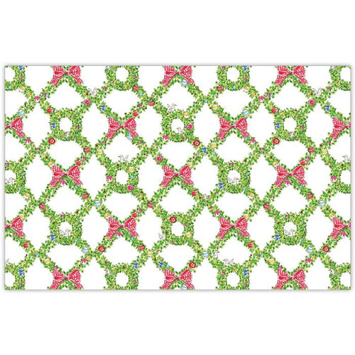 Merry and Bright Holiday Trellis Placemat