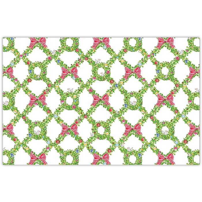 Merry and Bright Holiday Trellis Placemat