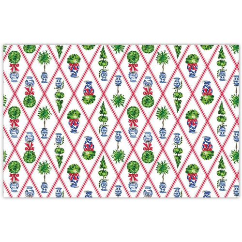 Christmas Topiary Trellis Placemat