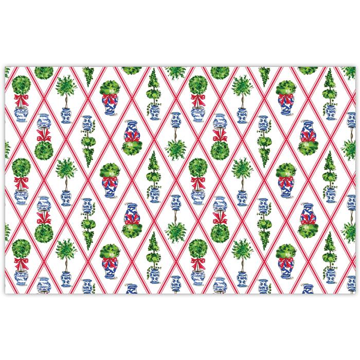 Christmas Topiary Trellis Placemat