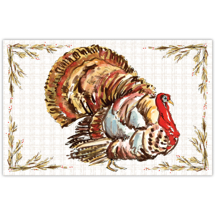 Turkey with Hay Berries Placemats
