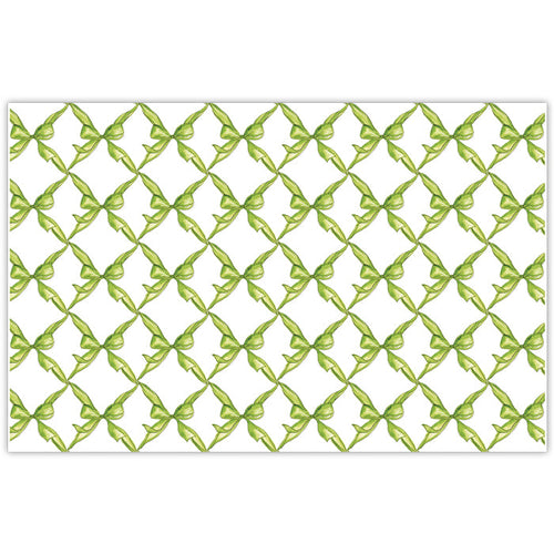 Handpainted Green Bow Trellis Placemat