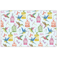 Handpainted Birdhouses and Hummingbirds Placemats