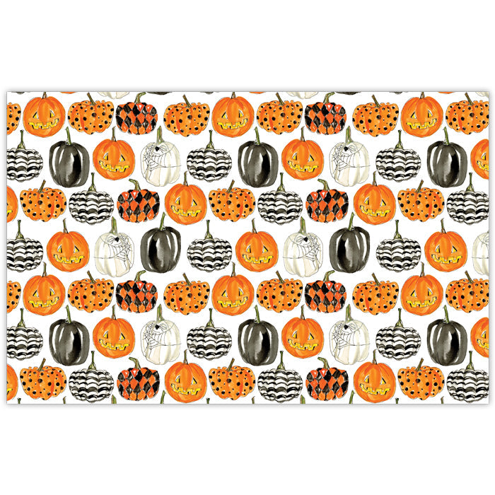 Handpainted Pumpkin Pattern Placemats