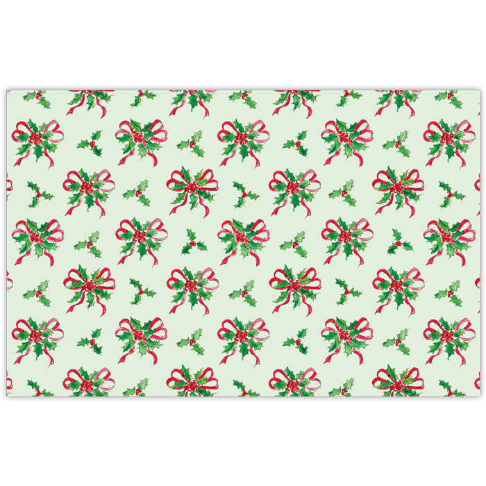 Holly with Bow Pattern Placemats