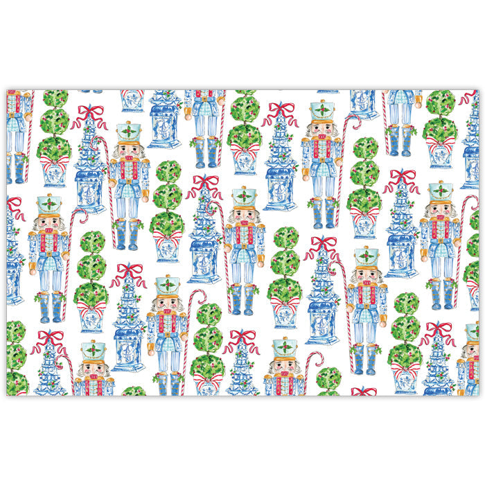 Paper Pattern Size Chinoiserie Nutcracker Pattern Placemats – RosanneBECK Collections