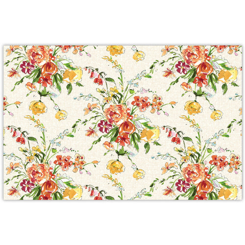 Red and Yellow Floral Mix Placemats