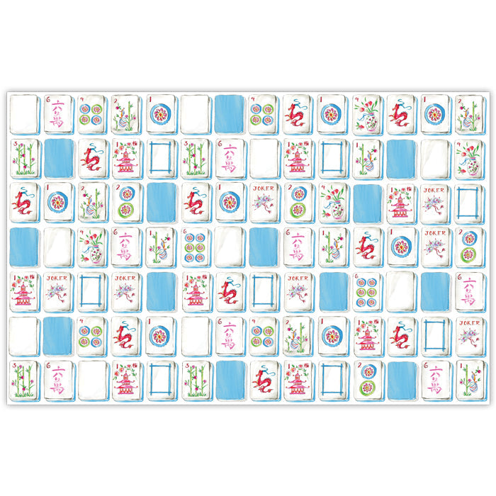 Mahjong Tiles Assortment Paper Placemats
