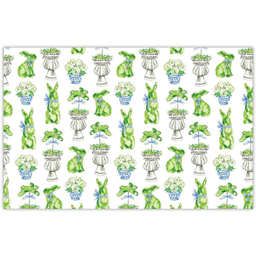 Boxwood Bunnies Pattern Placemats