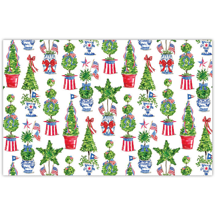 Patriotic Topiary Pattern Placemats