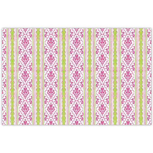 Pink Western Stripe Paper Placemats