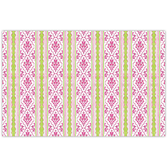 Pink Western Stripe Paper Placemats