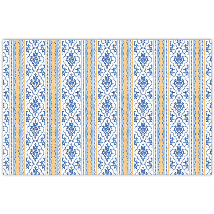 Blue Western Stripe Paper Placemats