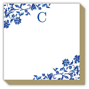 Blue and White Monogram C Luxe Notepad