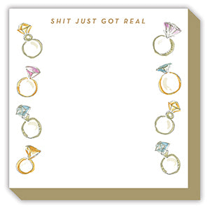 Shit Just Got Real Engagement Rings Luxe Notepad