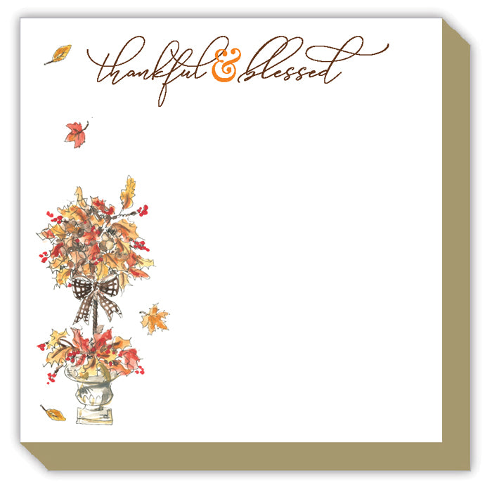 Thankful & Blessed Floral Topiary Luxe Pad