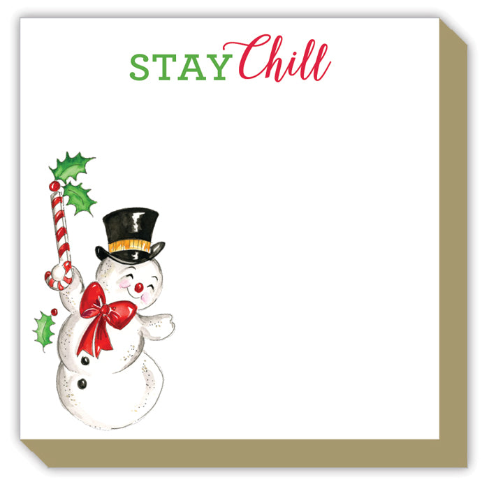 Stay Chill Handpainted Snowman Luxe Pad