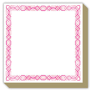 Pink Handpainted Interlocking Chain Luxe Notepad