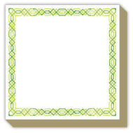 Green Handpainted Interlocking Chain Luxe Notepad