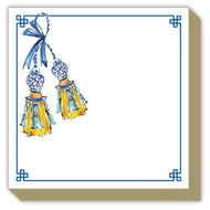 Blue Handpainted Tassels Luxe Notepad