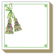 Green Handpainted Tassels Luxe Notepad
