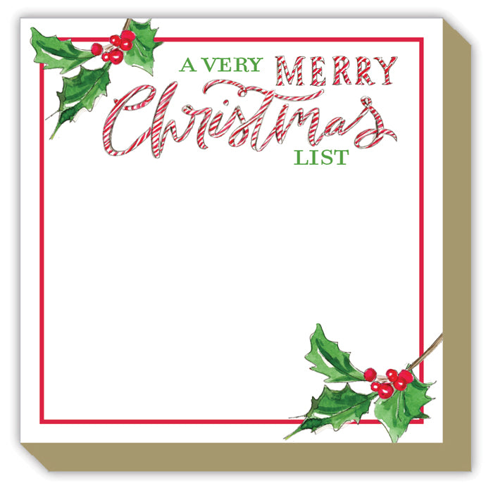 A Very Merry Christmas List Luxe Notepad