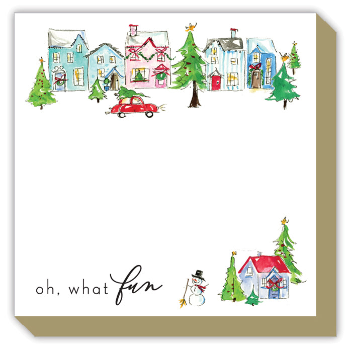 Oh What Fun Snow Village Luxe Notepad