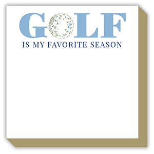 Blue Golf Is My Favorite Season Luxe Notepad