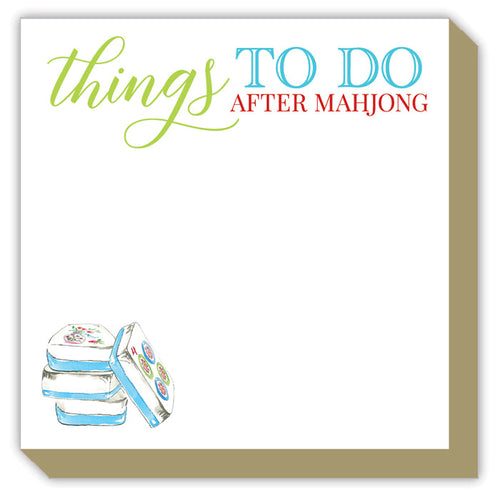 Things To Do After Mahjong Luxe Notepad