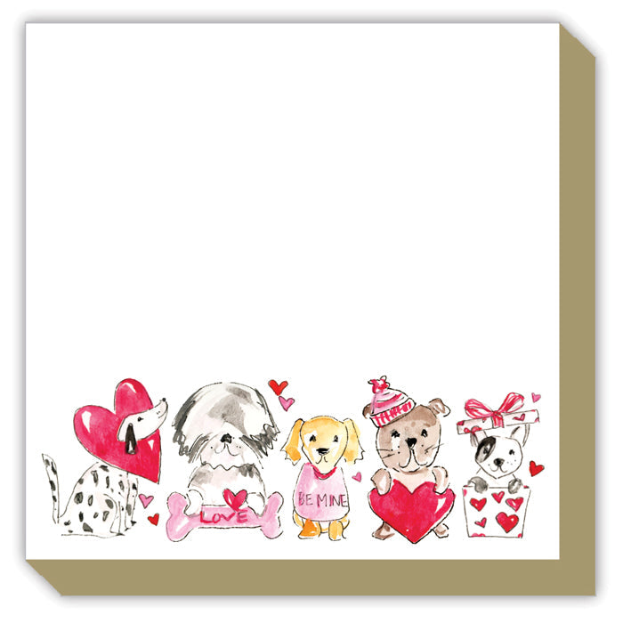 Valentine's Dogs Luxe Notepad