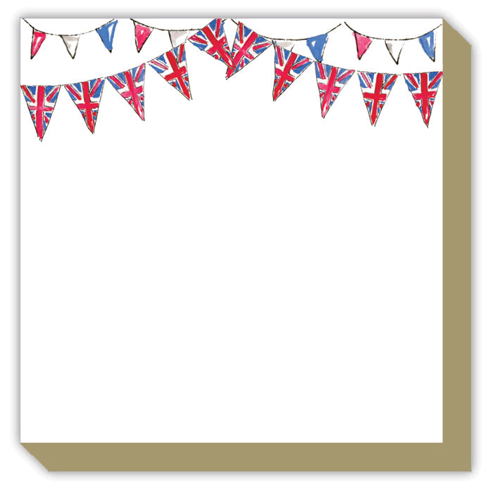 QEII British Flag Banners Luxe Notepad