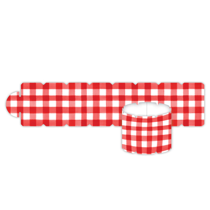 Holiday Red and White Plaid Napkin Ring