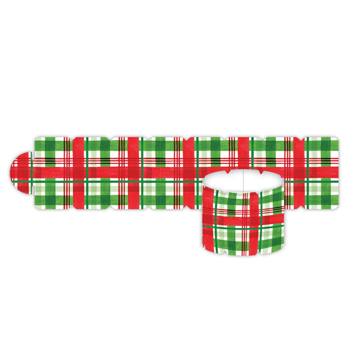 Holiday Green and Red Plaid Napkin Ring