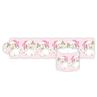 Pink Santa Pattern Napkin Ring