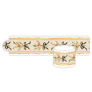 Brown Florals Stripe Pattern Napkin Ring