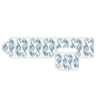 Coastal Blue Sea Horses Napkin Ring