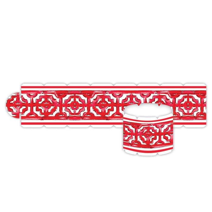 Red Chippendale Napkin Ring