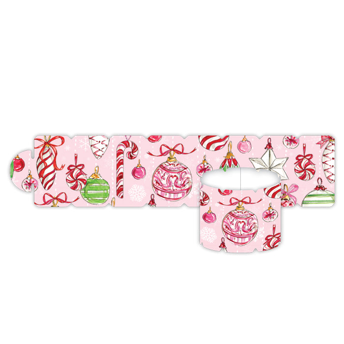 Pink Peppermint Ornaments Napkin Ring