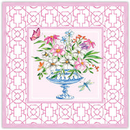 Pink Floral Arrangement Square Placemats