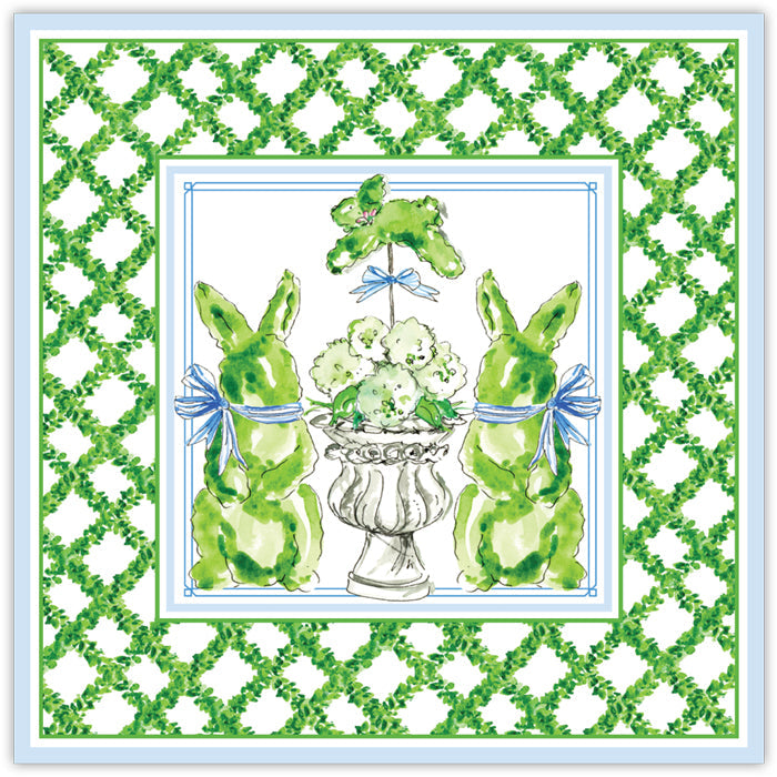 Boxwood Bunnies Square Placemats