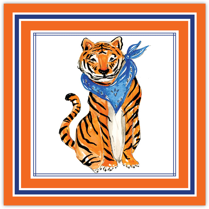 Orange & Blue Tiger Square Placemats