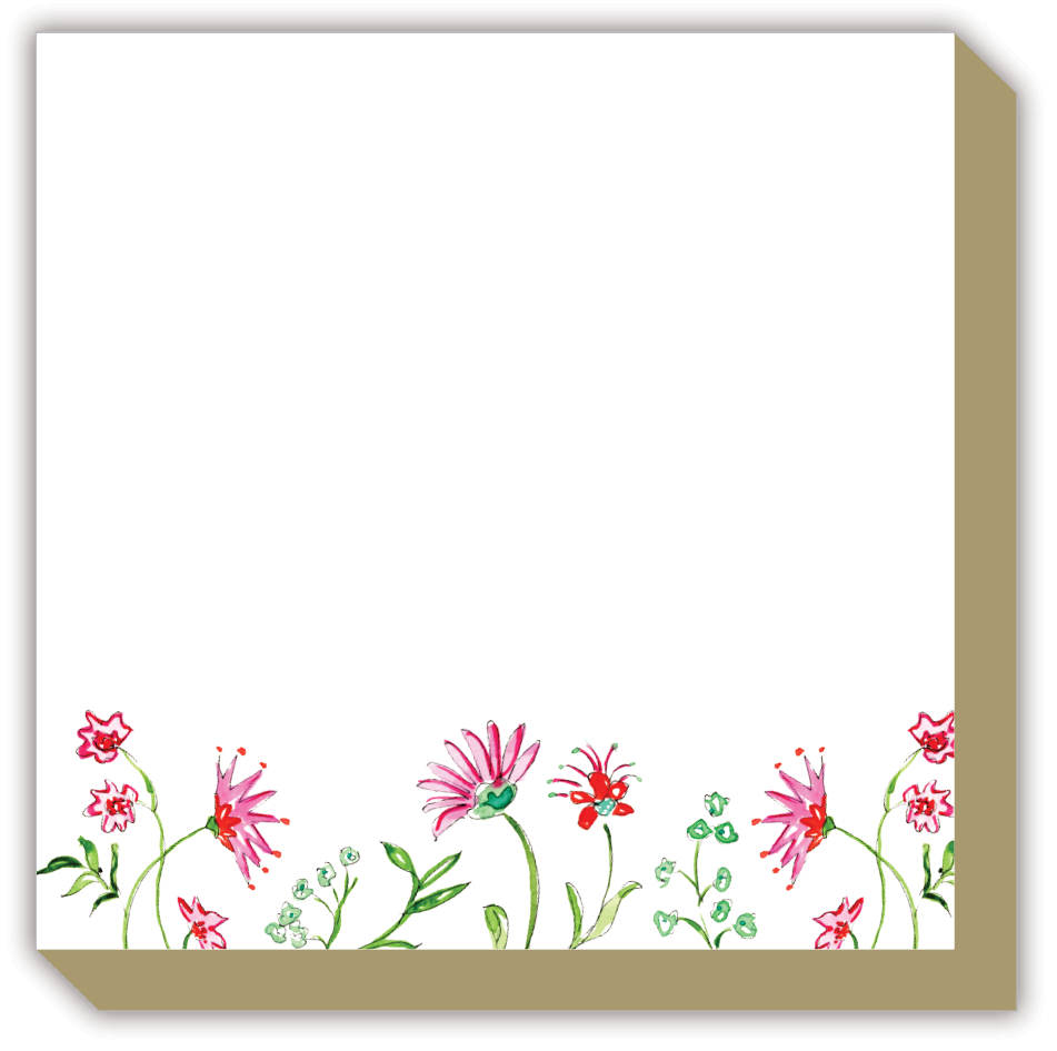 Mixed Floral Pink Luxe Notepad
