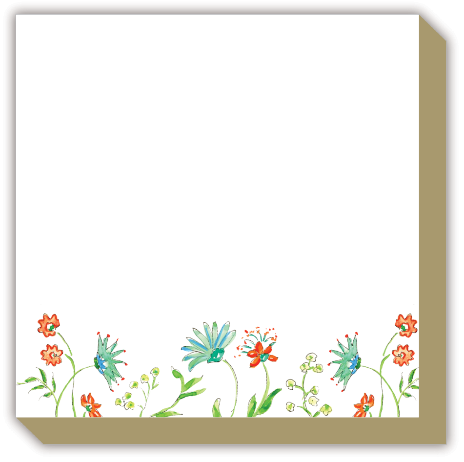 Mixed Floral Seafoam Luxe Notepad