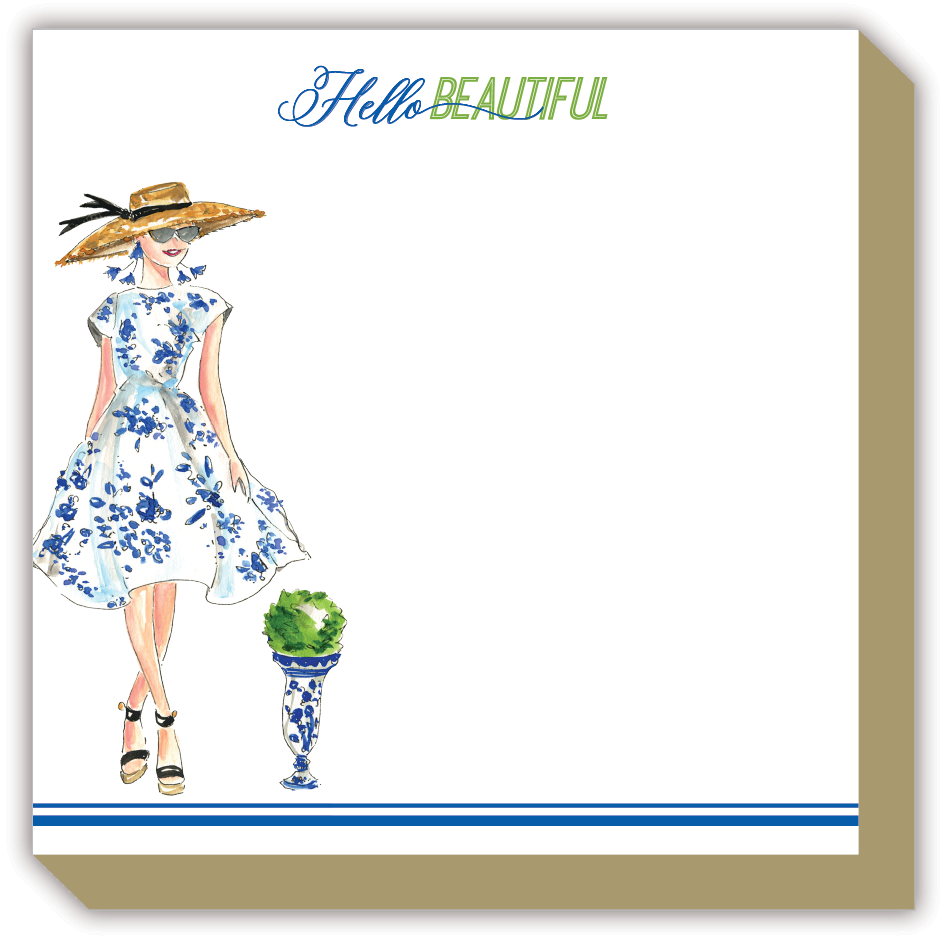 Hello Beautiful Fashionista Luxe Notepad